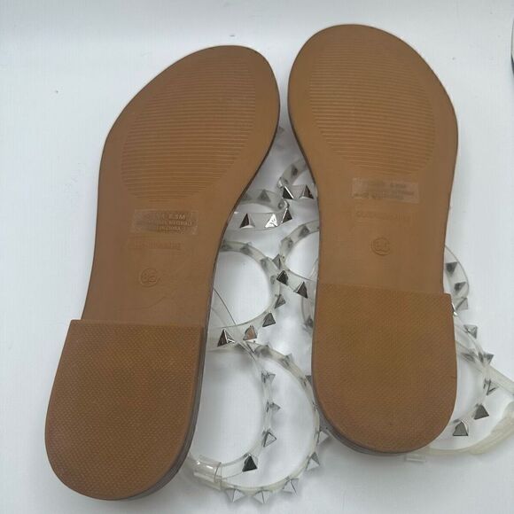CUSHIONAIRE Women's Studded Ankle strap sandal with Memory Foam 8.5 CLEAR - Picture 5 of 7